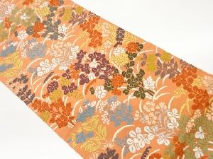 唐織秋草花文様織出し袋帯